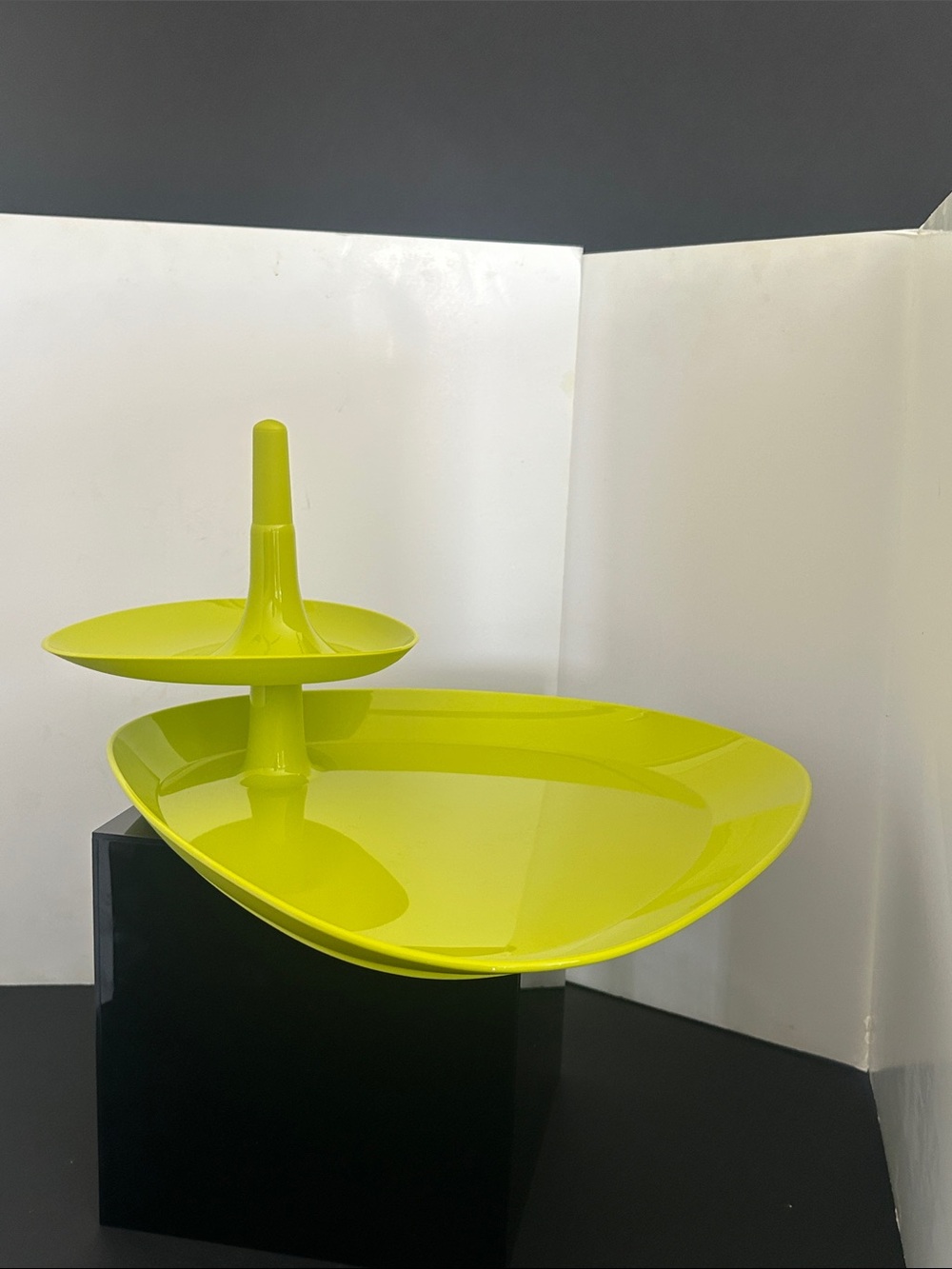 Lime Green Two-Tier Serving Stand
